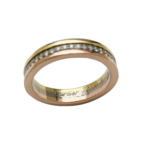 Bague 46 Bague Cartier "Vendôme Louis Cartier" 3 ors et diamants. 58 Facettes 30836