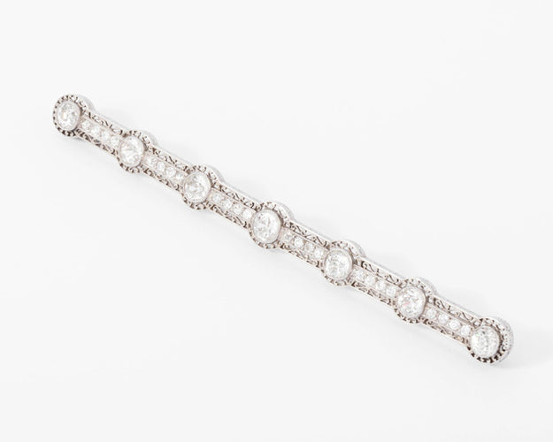 Broche Broche en platine et diamants - époque Art Déco 58 Facettes