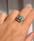 Bague 55 Bague style Art Déco Platine Diamant Saphirs Emeraudes 58 Facettes