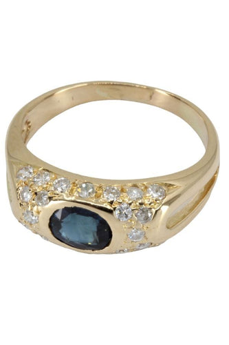 Bague 49 BAGUE MODERNE SAPHIR ET DIAMANTS 58 Facettes 048081
