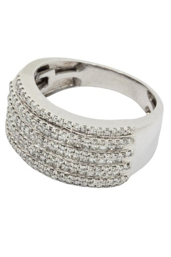 Bague 54 BAGUE MODERNE PAVAGE DIAMANTS 58 Facettes 041221