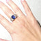 Bague 53 Bague Or blanc Saphir Ceylan Diamants 58 Facettes 3780