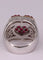 Bague Enter Bague Cœur Or blanc Rubis et Diamants 58 Facettes RNG141