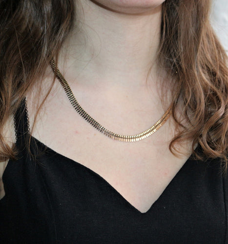 Collier Collier or jaune draperie ogives 58 Facettes 431
