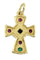 Pendentif CROIX MODERNE RUBIS SAPHIR ET ÉMERAUDE 58 Facettes 051151