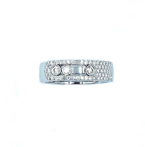 Bague Messika. Bague Move Noa Pavée or blanc et diamants 58 Facettes