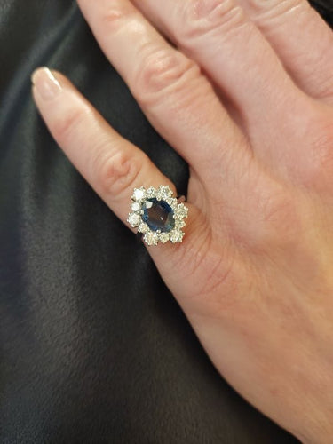 Bague BAGUE POMPADOUR SAPHIR DIAMANTS 58 Facettes 075641