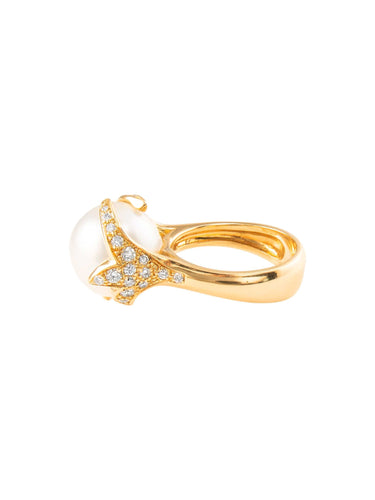 Bague Bague Perle des Mers du Sud et diamants 58 Facettes HS2865
