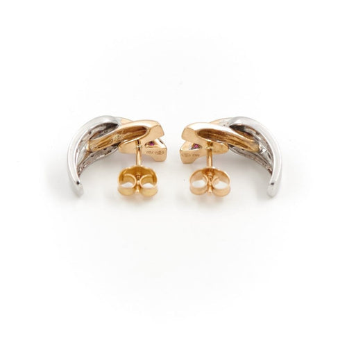 Boucles d'oreilles Guy Laroche Boucles d'oreilles Puces Or jaune Diamant 58 Facettes 1731664CN