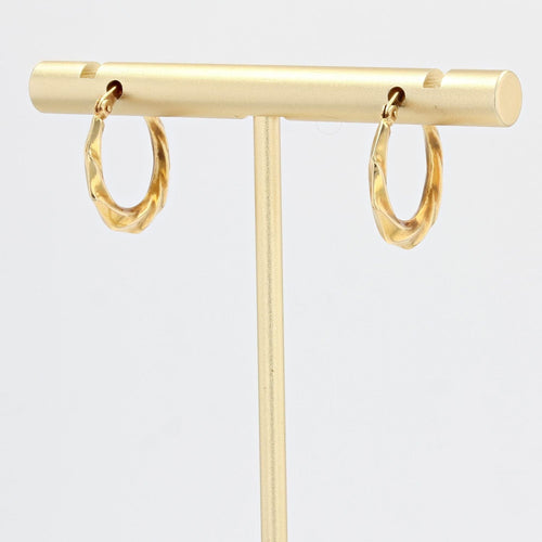 Boucles d'oreilles Créoles or jaune torsadées 58 Facettes 19-456D