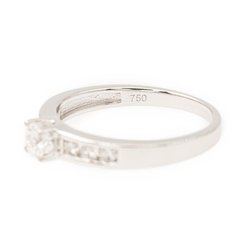 Bague 54 Bague Solitaire Or blanc Diamant 58 Facettes 2172933CN