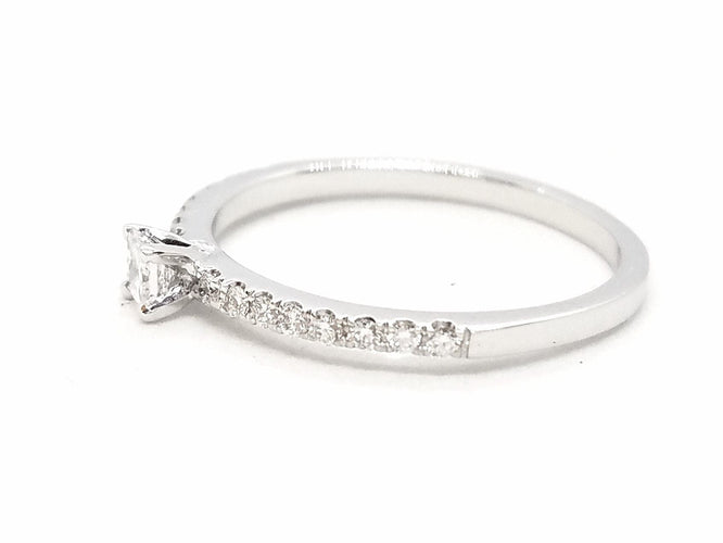 Bague 53 Bague Solitaire Or blanc Diamant 58 Facettes 578730RV