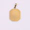 Pendentif Médaille religieuse octogonale Vierge de profil auréolée d’or blanc 58 Facettes