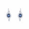 Boucles d'oreilles Boucles d'oreilles or blanc saphirs diamants 58 Facettes 21-510