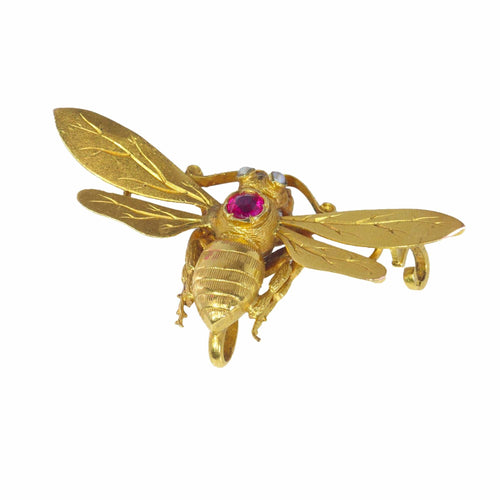 Broche Broche insecte bourdon doré 58 Facettes 22292-0339