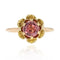 Bague 54 Bague fleur grenat et or 58 Facettes 22-308