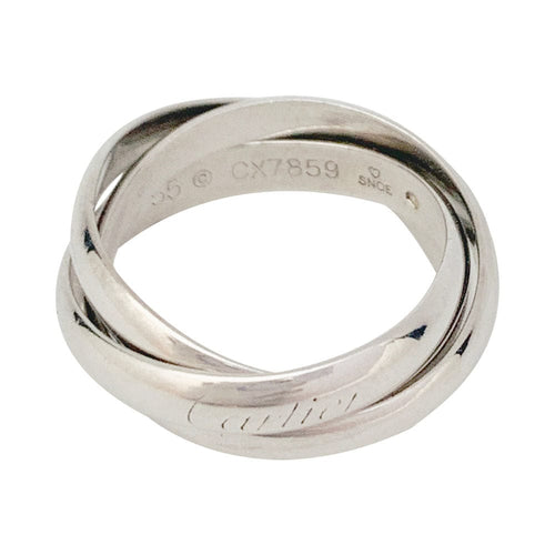 Bague 55 Bague Cartier "Trinity" or blanc, moyen modèle. 58 Facettes 31532
