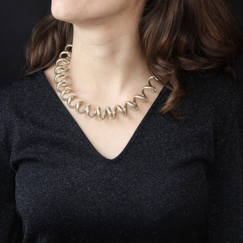 Collier Collier tubogas en spirale vermeil 58 Facettes N23CL1653