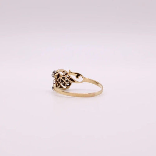 Bague Bague 2 ors, composée d’une perle et de 2 diamants 58 Facettes