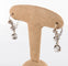Boucles d'oreilles Dormeuses Art Déco de 3 pierres blanches sur or blanc 58 Facettes