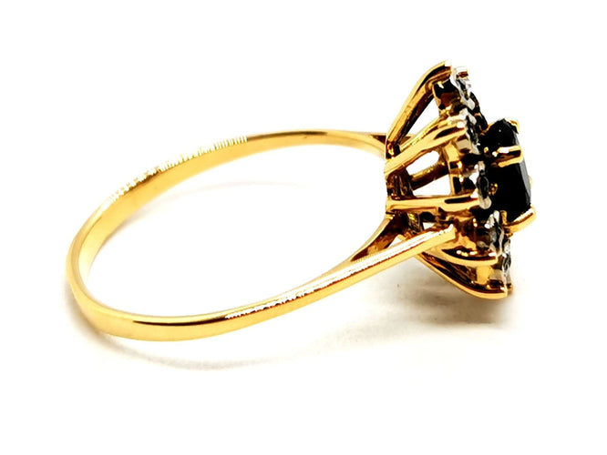 Bague 54 Bague Marguerite Or jaune Saphir 58 Facettes 1752437CN