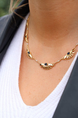 Collier Collier Or jaune Saphir 58 Facettes 1650250CN