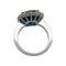 Bague 53 Bague à entourage saphir 6,11 carats, diamants. 58 Facettes 31035