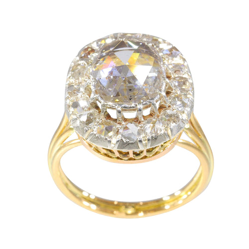 Bague 54 bague de fiançailles diamant taille rose 58 Facettes 23251-0317