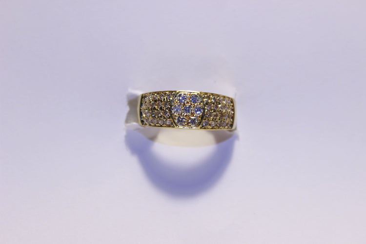Bague 58 Bague Or jaune Diamants 58 Facettes