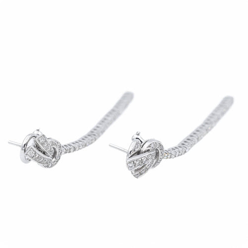 Boucles d'oreilles Boucles d'oreilles Pendantes Or blanc Diamant 58 Facettes 578261CD
