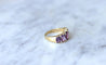 Bague Bague jarretière améthystes et diamants 58 Facettes