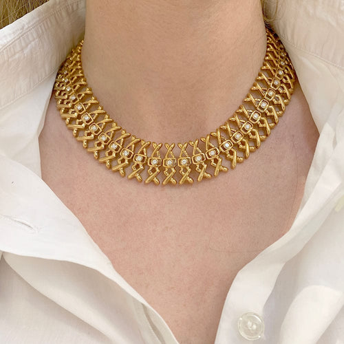 Collier Collier Lalaounis, or jaune, diamants. 58 Facettes 32236