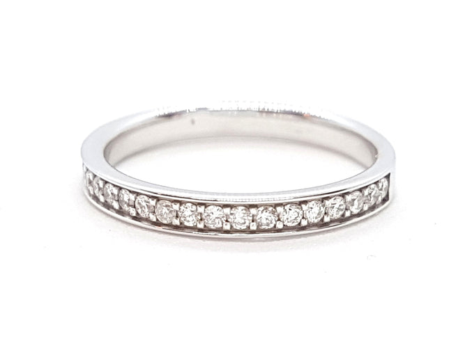 Bague 54 Bague Alliance Or blanc Diamant 58 Facettes 06350CD
