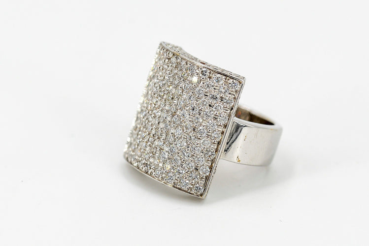 Bague 56 Bague Or blanc Diamant 58 Facettes 06118CD