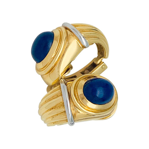 Boucles d'oreilles Boucles d'oreilles Boucheron, "Jaïpur", deux ors, lapis lazuli. 58 Facettes 33266