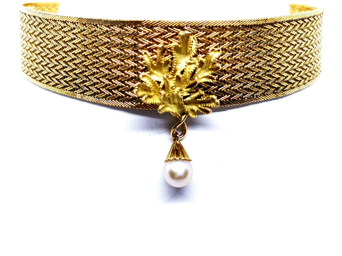 Collier Collier Ras de cou Or jaune Perle 58 Facettes 947222CD