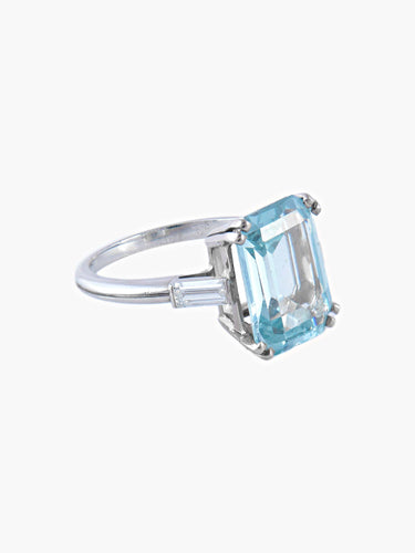 Bague Bague Art Déco Platine Diamants 58 Facettes