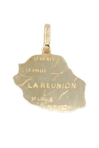 Pendentif PENDENTIF CARTE DE ÎLE DE LA REUNION 58 Facettes 062931