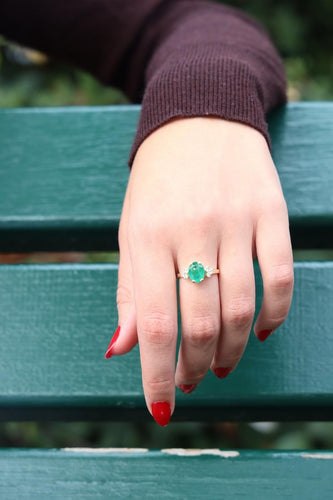 Bague 53 Bague Or jaune Emeraude 58 Facettes 1751507CN