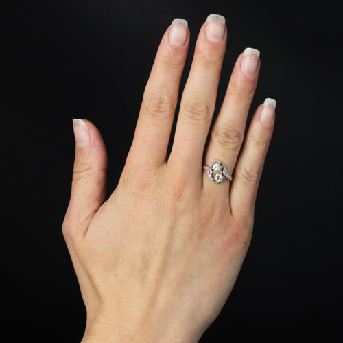 Bague 52 Bague ancienne toi et moi diamants 58 Facettes 23-267