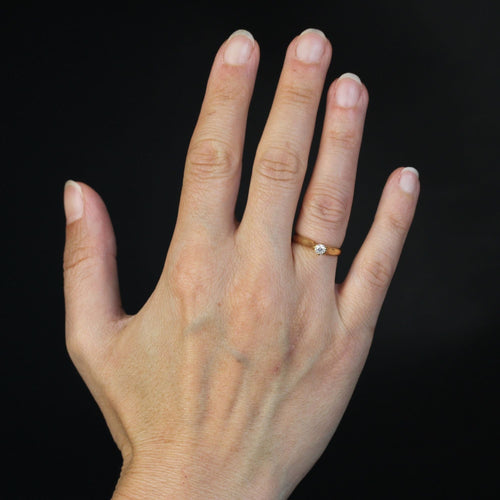Bague 47 Bague solitaire diamant or jaune 58 Facettes 18-325