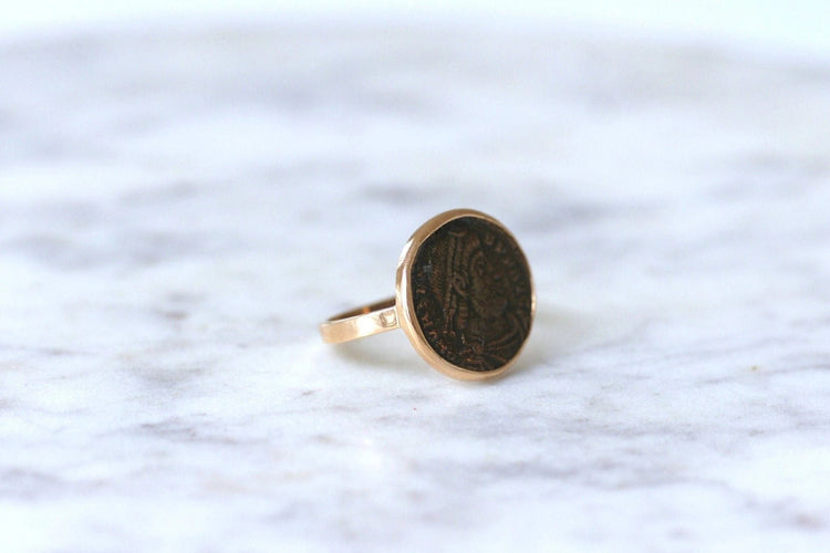 Bague Bague pièce romaine Flavius Valens 58 Facettes