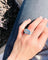 Bague Bague or gris aigue marine et diamants 58 Facettes