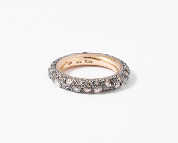 Bague Alliance diamants bruns  Pomellato modèle Tango 58 Facettes 0