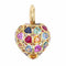 Pendentif Pendentif cœur en or jaune et pierres 58 Facettes 19-154