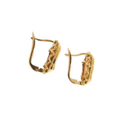 Boucles d'oreilles Boucles d'oreilles Or jaune et Camée 58 Facettes 27567