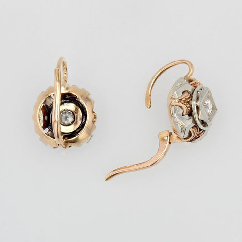 Boucles d'oreilles Boucles d'oreilles dormeuses diamants 2 ors 58 Facettes 22-448