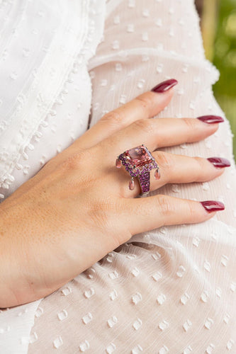 Bague 52 Boucheron Bague Cocktail Or blanc Tourmaline 58 Facettes 2303814CN