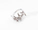 Bague Bague or gris feuillages en diamant 58 Facettes 0