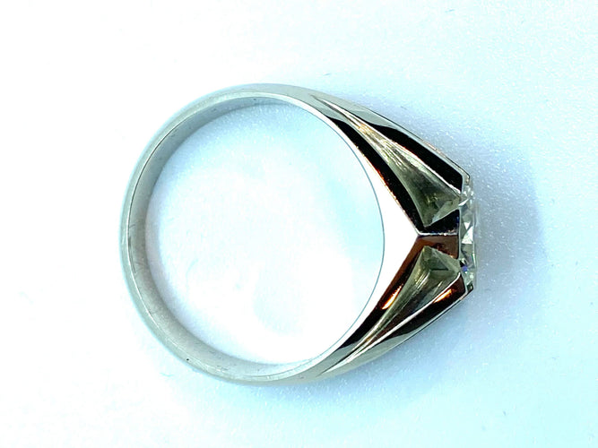 Bague Bague homme Or blanc Diamant 58 Facettes